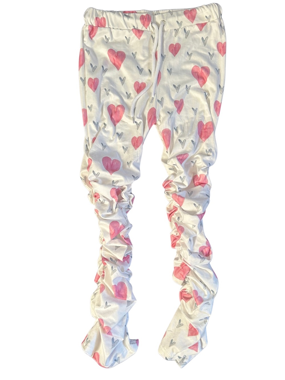 Heart Pattern Ruched Stack Leggings Set Colourful NWOT - Picture 5 of 10
